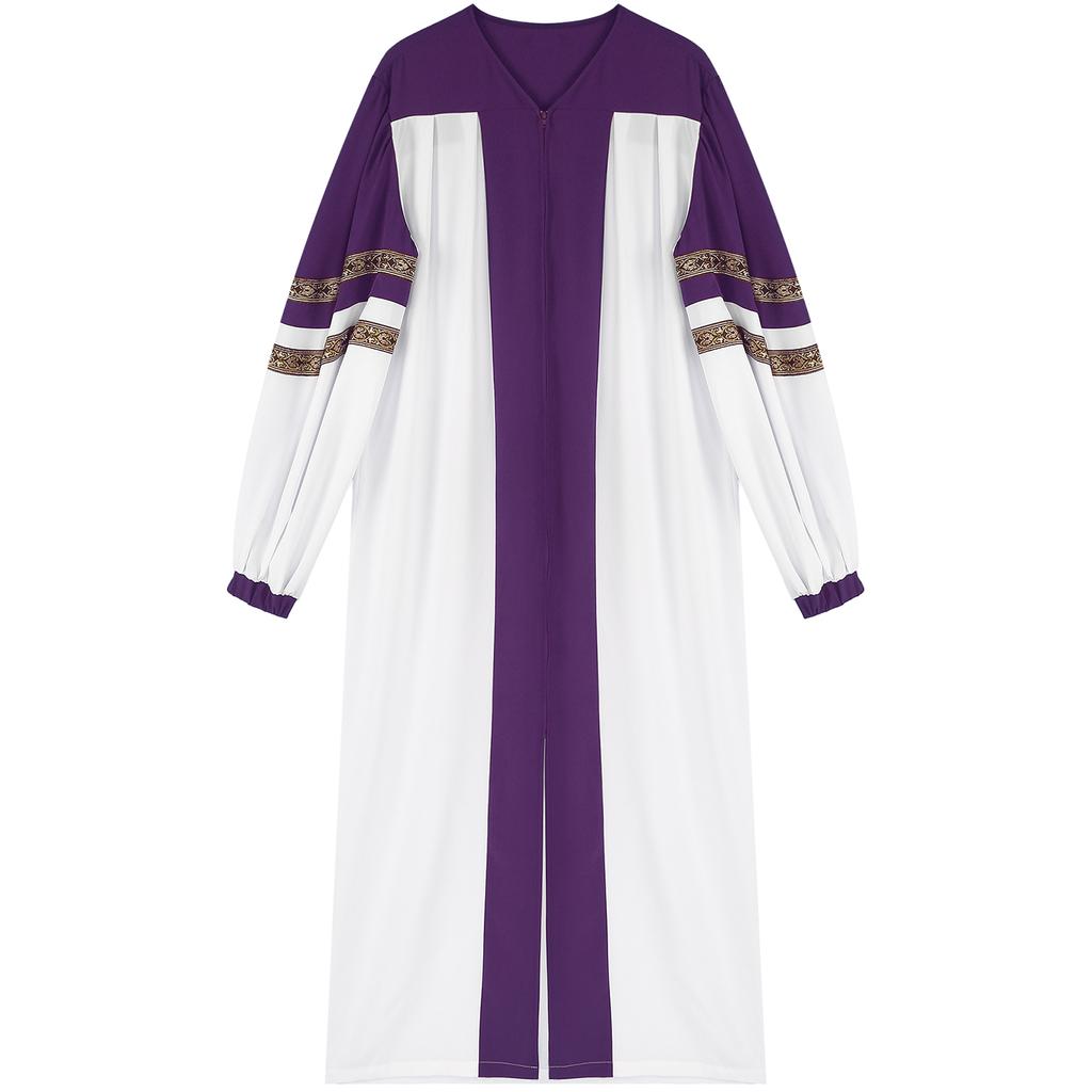 Womens Church Clergy Dress Choir Robe Minister Loose Fit Maxi Dress Priest Preacher Liturgical Dresses Dance Performance Costume