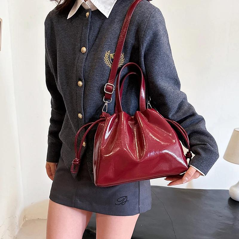 Женские сумки Новые модные высококачественные простые универсальные сумки через плечо для женщин, дорожные сумки класса люкс, дизайнерские сумки на шнурке