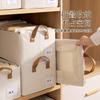 Cotton Linen Storage Box Clothes Pants Socks In Drawer Wardrobe Foldable Organizer Tidy Bin Modern Minimalist