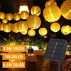 Solar Outdoor LED Fabric Lanterns Solar Colored Lights Flashing Lights String Lights Sky Stars Outdoor Courtyard Holiday Christmas Decorative Lights