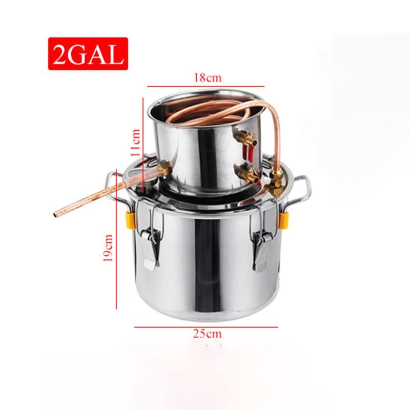 2/3/5/8 Галлонов Нержавеющая Сталь Эффективный Дистиллятор Самогонный Аппарат Дистиллятор Спирта Сделай Сам Домашний Вода Вино Эфирное Масло Набор для Пивоварения