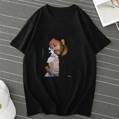 Футболка с графическим принтом The Weeknd Винтаж 90-х Унисекс Женская Хип-хоп Уличная Одежда Короткий Рукав Большого Размера Футболка Унисекс
