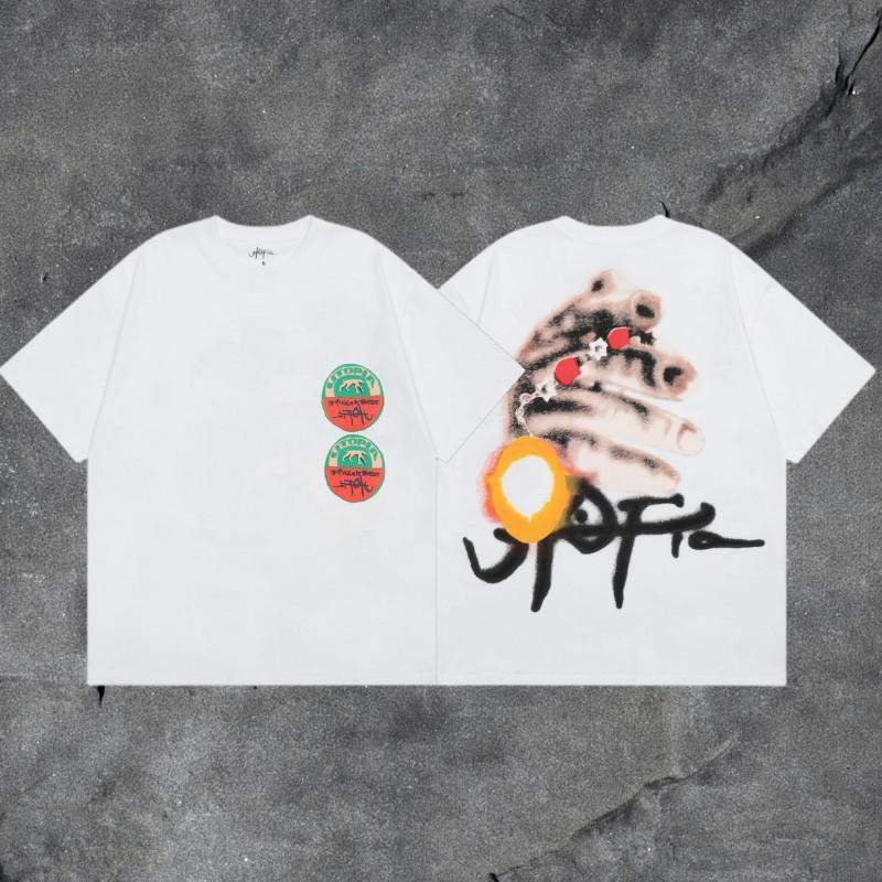 Travis Scott Utopia T-Shirt Mens High Street Short Sleeve Graphic Tee Casual Streetwear