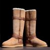 Брендовые зимние сапоги Высокие сапоги Замшевые меховые балетки Хлопковые туфли Женская платформа Меховые 2024 Тенденция Зимние Теплые Плюшевые Ботинки Mujer Zapatos