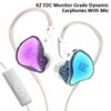 KZ EDC Внутриканальные проводные наушники 3,5 мм с микрофоном, мониторные наушники Hi-Fi с шумоподавлением, игровая спортивная гарнитура.