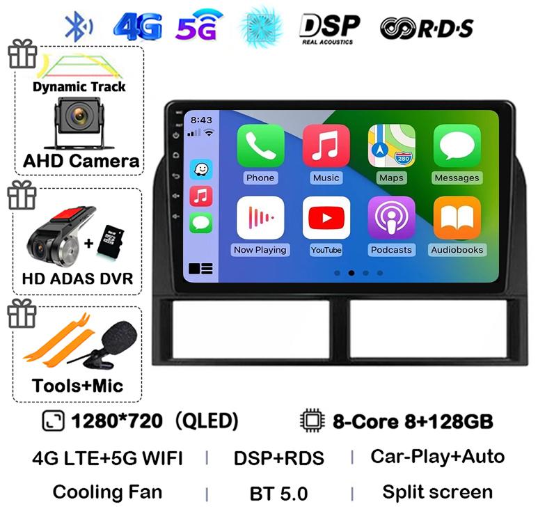 Android 14 Carplay Wifi+4G автомобильное радио для Jeep Grand Cherokee II WJ 1998-2001 2002 2003 2004 мультимедийный видеоплеер GPS стерео