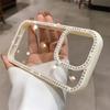 Luxury Bling Rhinestone Diamond Transparent Case For iPhone 16 Pro Max 15 14 13 Shockproof Protection Bumper Hard Acrylic Cover