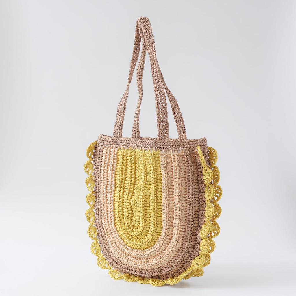 Набор для вязания из необработанной шерсти сумка с оборками #16-5 3-цветный