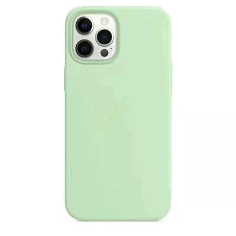 Жидкий силиконовый чехол для iPhone 12 Mini с анимацией MagSafe