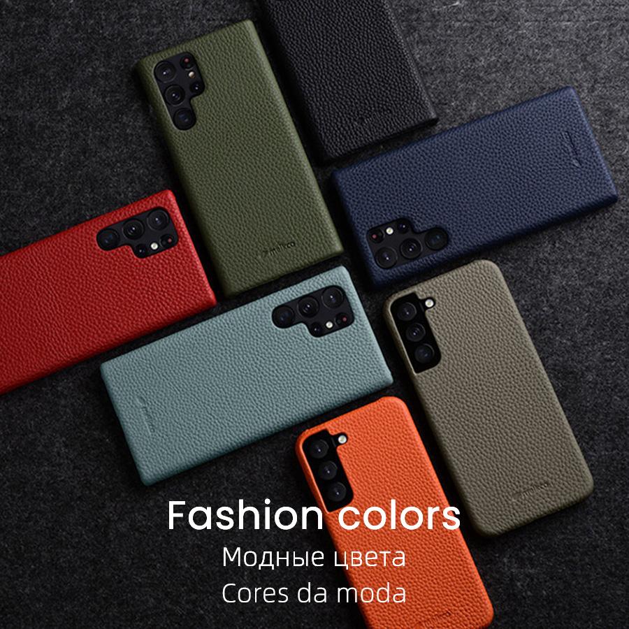 Для Samsung Galaxy S23 S22 Ultra 21 Plus + 5G Чехлы Премиум Чехол из Натуральной Кожи роскошный Модный Коровья Кожа Бизнес Чехол для Телефона