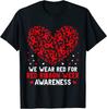 Wear Red Red Ribbon Week Awareness Drug Free Cute Hearts Unisex T-Shirt