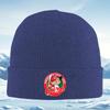 Baseball player holding bat red circle logo Men Women Unisex Knitted Hat Beanie Pullover Cap Winter Thermal Warm Christmas Outdo