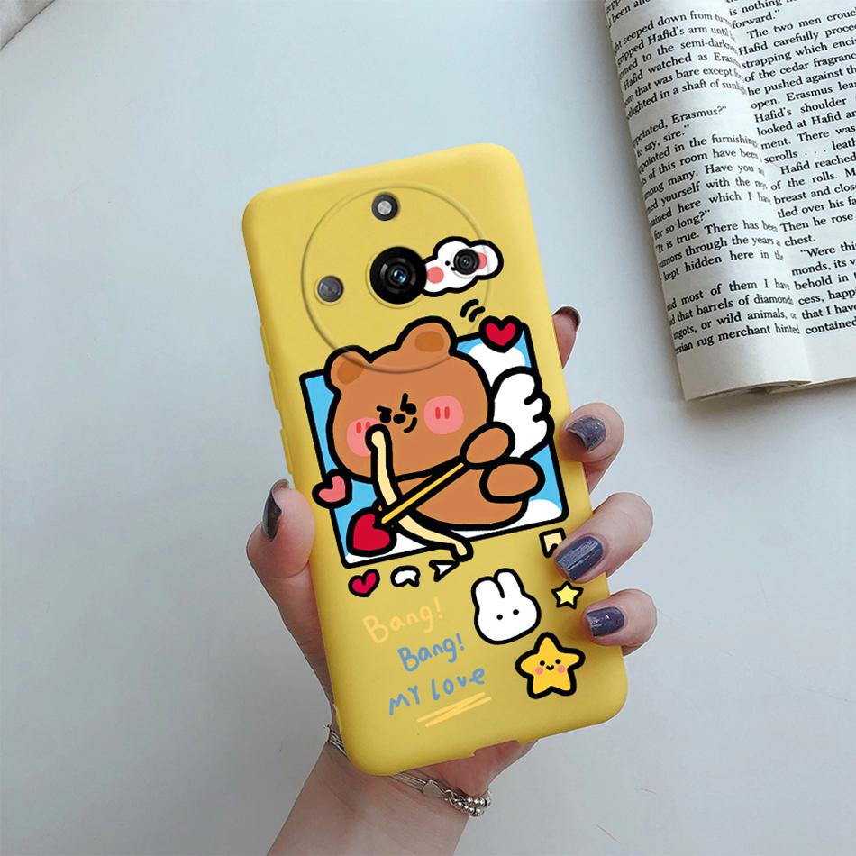 For Cover Realme 11 Pro Plus Case RMX3740 Cute Cartoon Cat Flower Soft Silicone Phone Covers For Realme11 11Pro+ 5G 2023 Bumper