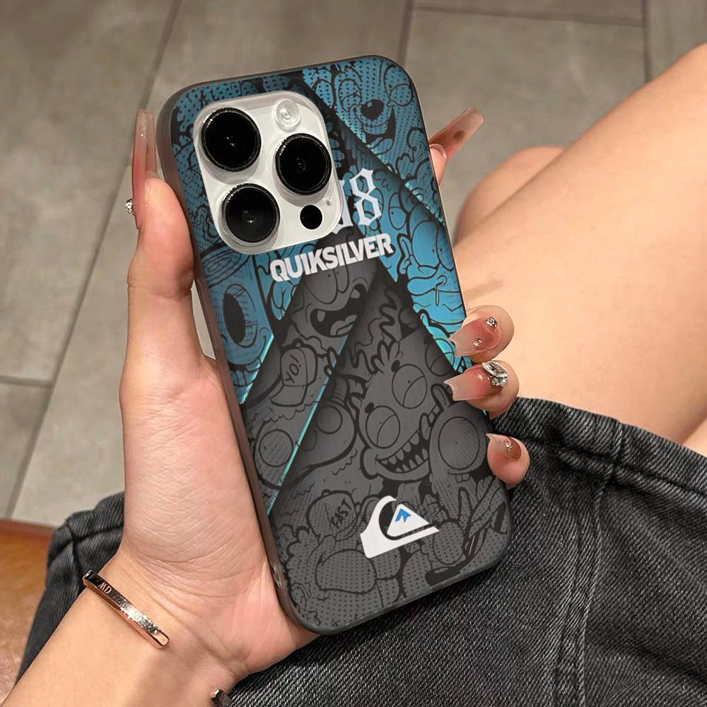Чехол для телефона Surf Brand Q-QuiksilverS с логотипом для IPhone 11 12 13 14 15 16 17 Pro Max PLUS Pro Wave Волнистый силиконовый чехол