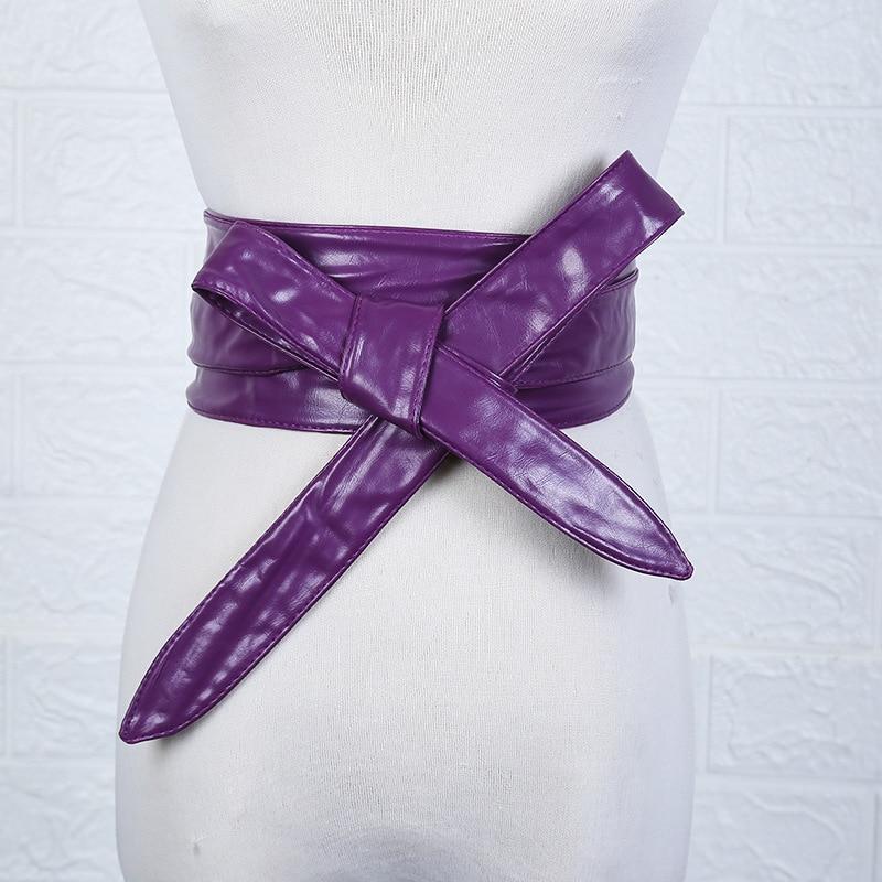 Женский модный пояс из искусственной кожи без пряжки, кожаный ремень с галстуком-бабочкой, широкий пояс, декоративный чехол на пояс