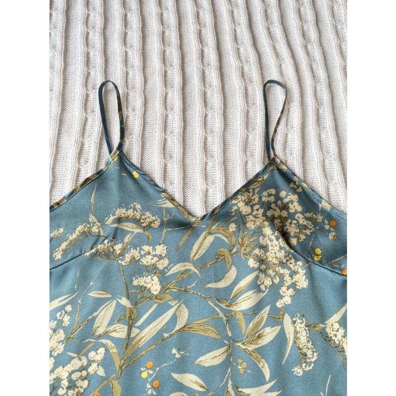 Весенне-летние шелковые пижамы с имитацией моделирования из двух частей, модные шорты с принтом, домашний костюм, сексуальные платья с бретельками для женщин