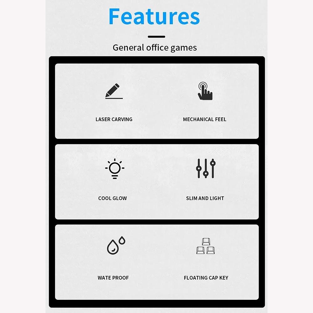 Wire Keyboard 104 Keys Gaming Keyboard RGB Backlit Luminous Mechanical Keyboard for Desktop Computer PC