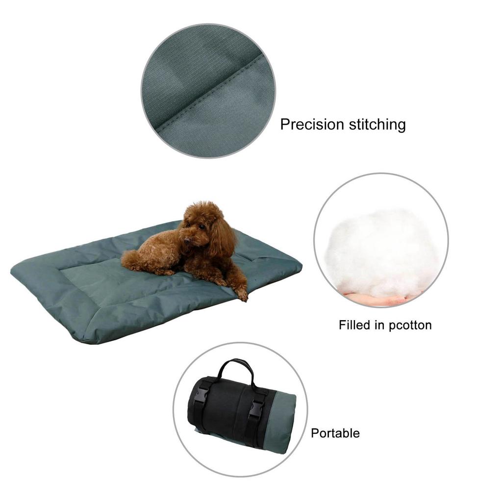 Dog Beds Crate Pad Outdoor Camping Foldable Pet Sleeping Pad 600D Oxford Cloth Waterproof Scratch Resistant Dog Mat