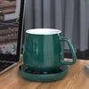 Electric Heating Coaster Beverage Milk Coffee Mat Tea Coffee Heater Warmer Mug Kitchen Service Cup Heating Coaster EU Plug