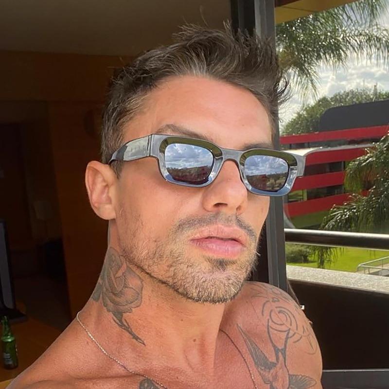 Small Rectangle Sunglasses Women Men Vintage Designer Square Luxury Sun Glasses Shades Female Camber Concave Sunglasses