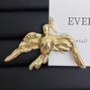 Gold-Plated Peace Dove Brooch Vintage Fashion Accessory Party Olive Branch Pin  for Women