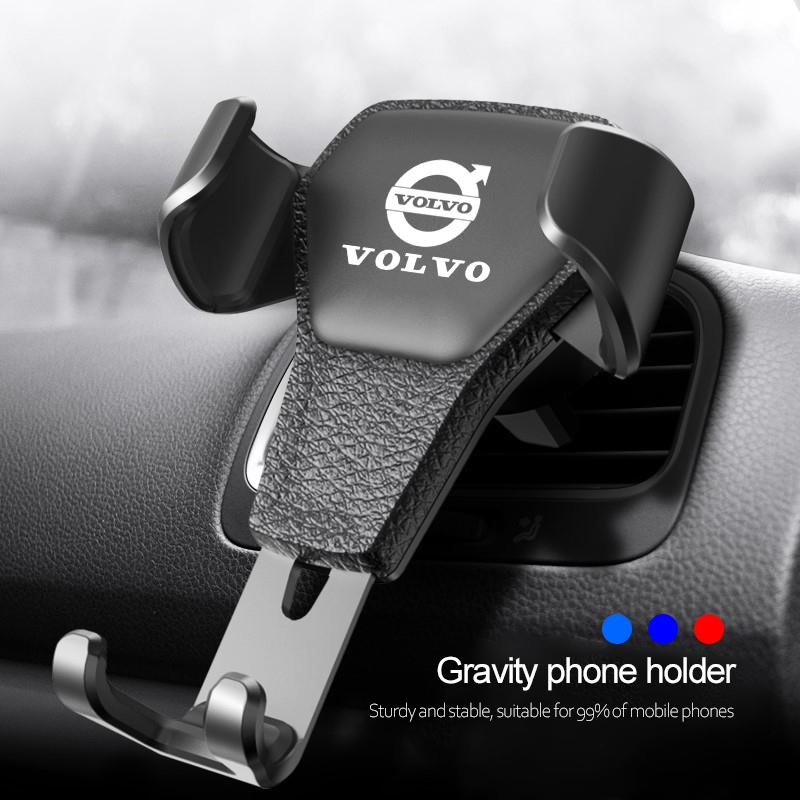 Автомобильный держатель телефона с гравитационным зажимом на дефлектор, аксессуары для навигации GPS Volvo ES90 EC40 EX40 EM90 XC90 V90 V60 XC60 V40 S80 S60