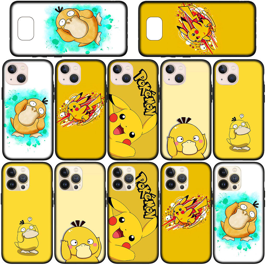Phone Case for iPhone 17 16 15 Plus Xiaomi Poco F8 F7 X7 X6 M8 C85 C75 Redmi Note 14 12 11 13 Pro Max A4 14C 13C 15C Psyduck Pokemon GO Pikachu Cover