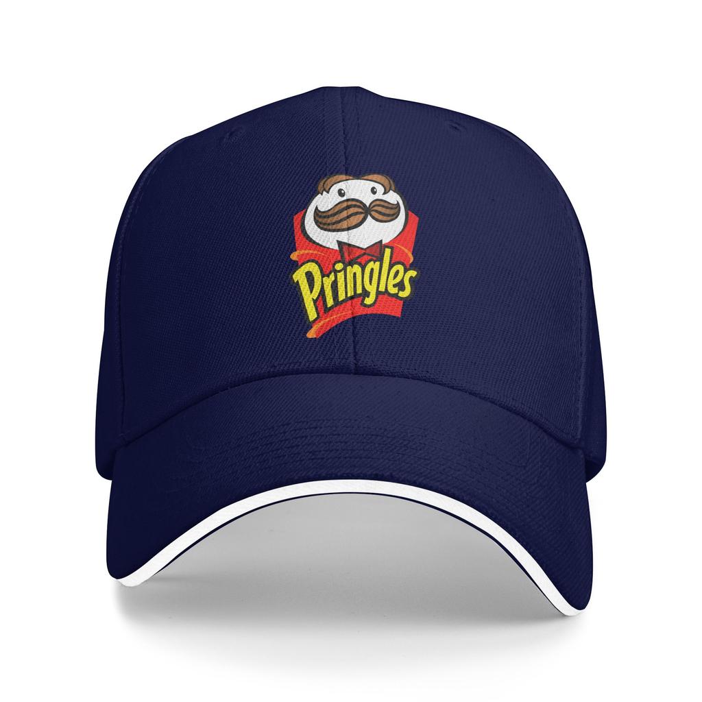 Летняя Повседневная Бейсболка с Логотипом Pringles Теннисная Скейт-Тракерская Кепка Для Женщин Мужчин Защита от Солнца y2k Крутые Бейсболки