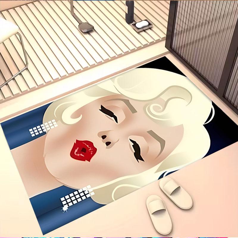 Marilyn Monroe Print Rug, Washable Floor Carpet, For Entryway Dorm Laundry Room Office Study, Home Decor Birthday Christmas Gift