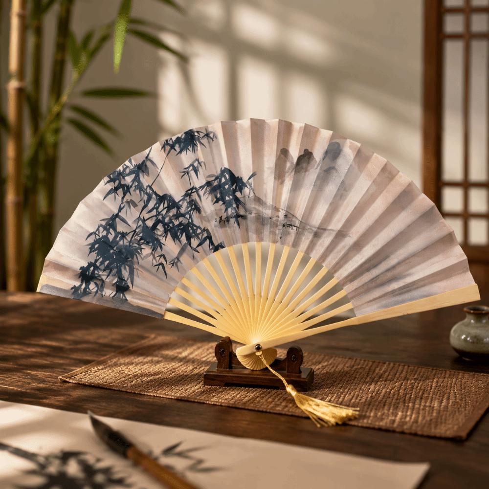Chinese Style Hand Fan Collapsible Dance Fan Home Ornaments Decorative Fan Wedding