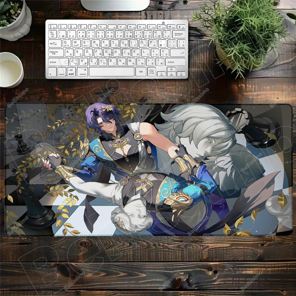 Anime Mouse Pad Honkai Star Rail Game Computer PC Accessories Decorate desktop Mousepads Edge Natural Rubber Keyboard Desk Mat