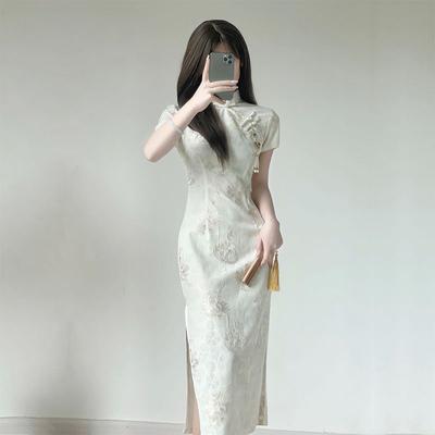 Улучшенное платье Cheongsam на весну и лето в китайском стиле, темпераментная женская одежда