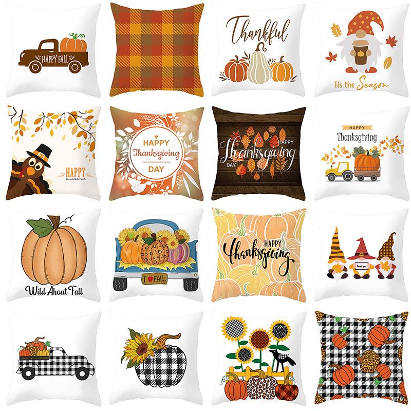 New Thanksgiving Pillow Case Thanksgiving Pumpkin Dwarf Home Festival Decoration Cushion Case
