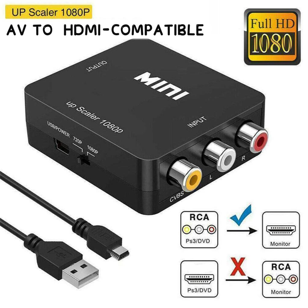 Адаптер AV в HDMI 1080P HD Конвертер RCA в HDMI Композитный видеоаудиоадаптер для N64 Wii PS1/2/3 Xbox One SNES Четкий сигнал