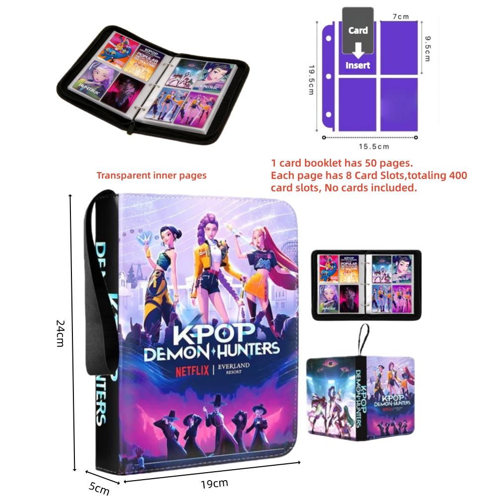 Kpop Охотники на демонов Держатель Папка для карт Аниме Защита для карт Альбомы Папка для коллекций Руми Мира 400 шт. Книга-держатель для карт Игрушки для детей Подарки