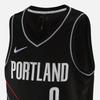 Nike Portland Trail Blazers D Lillard Swingman Джерси Черный Мужская уличная одежда DH8068-010