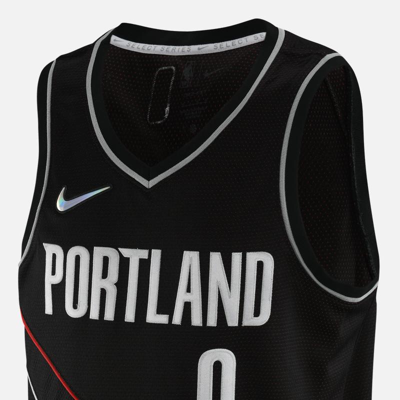 Nike Portland Trail Blazers D Lillard Swingman Джерси Черный Мужская уличная одежда DH8068-010