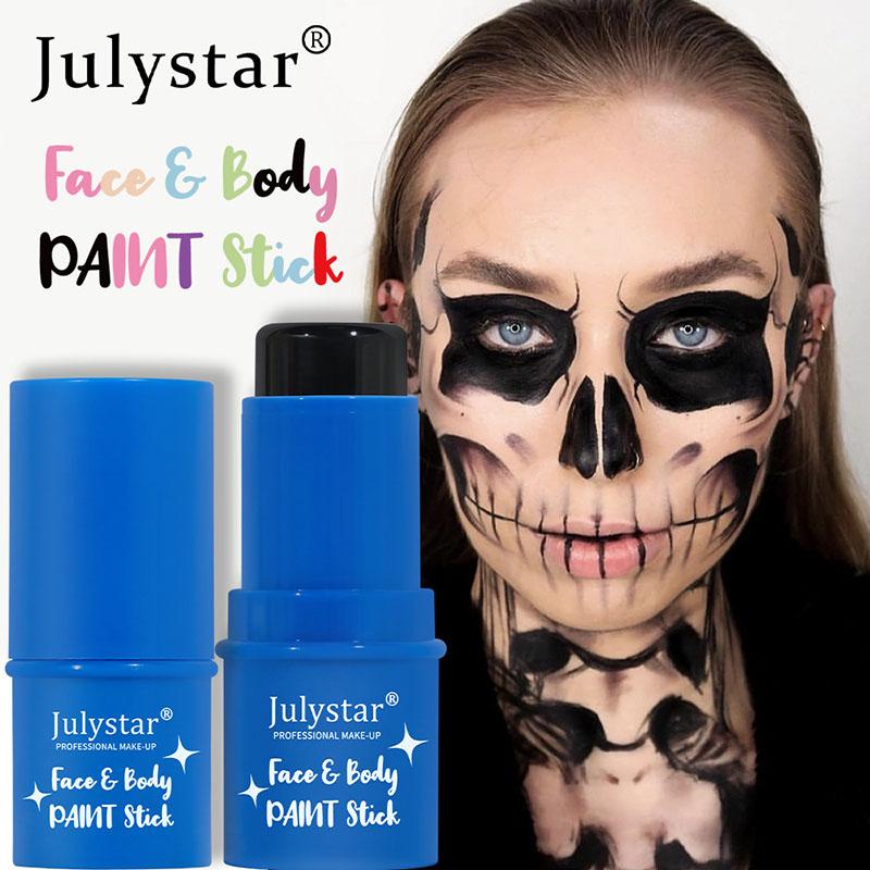 Julystar Halloween Body Painting Cream Facial Water-Soluble Fluorescent Face Stage Painting Stick