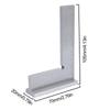 Stainless Steel Carpenter's L-Shaped Double Scale 90° Angle Ruler with Wide Base