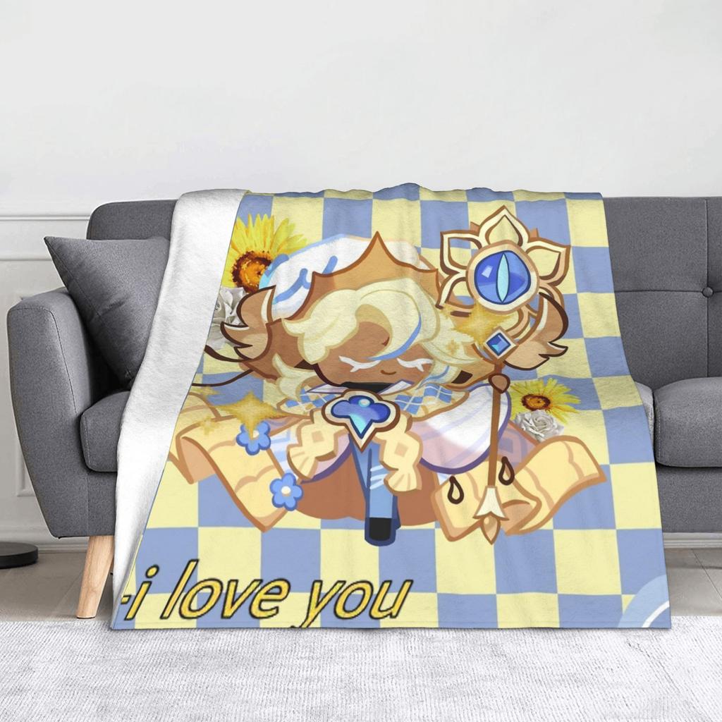 Одеяло Moonlight Cookie Флис Летнее Cookie Run Kingdom Портативное Теплое Плед для Дивана Кушетки Плюшевое Тонкое Одеяло