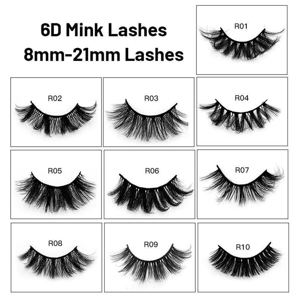 Eye Extension Long Natural Dramatic 100% Cruelty free False Eyelashes 3D Mink Lashes 20mm Fluffy