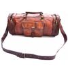 Vintage Genuine Travel Luggage Duffel Gym Bags Tote Goat Leather Sports Bag