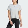 Adidas Футболка Hiit Heat.Rdy Sweat-Conceal Logo для женщин, топы, серебристо-серый IM2635
