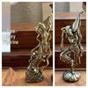 Brass Flying Apsara Figurine: Pipa Fairy Ornament for Desktop or Souvenir