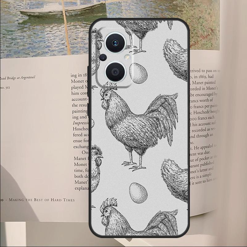 Чехол с рисунком цыпленка для OPPO Reno 7 8 Lite 11F 12F 13F 14F 10 11 12 13 14 Pro Чехол для OPPO Find X6 X8 X9 Pro
