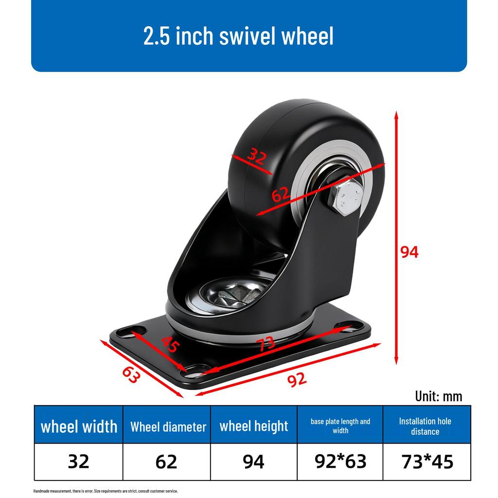 Gold Diamond Furniture Casters: 1.5-3 Inch Swivel Wheels with Threaded Stem, Brake, and Double Bearing Pulley.