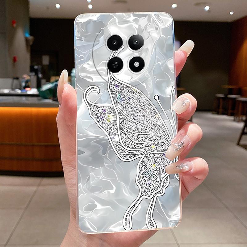 Phone Case For Realme 12 5G 12X 5G 13 5G C65 Protective Cases Realme Narzo N65 70X Capa Flower Butterfly Soft Silicone TPU Cover