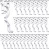 Jetec Valance Clips 2.5 Inch Arc-Shaped Clear Plastic Valance Retainer Clips Hidden Window Blind Holder(30 Pieces)