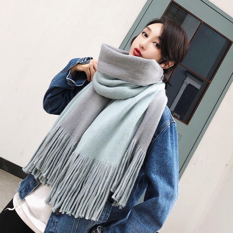 Women Plaid Scarves, Thickened Warm Scarves for Male and Female In Winter Warm Scarves