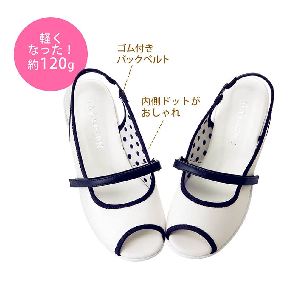 Nursery New Bicolor Sandals for Office 9318406A Nursing, Work, Women, LL, Black,